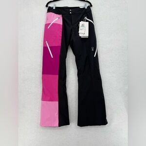 Spyder Black and Pink Women's soft shell ski/snowboard pant